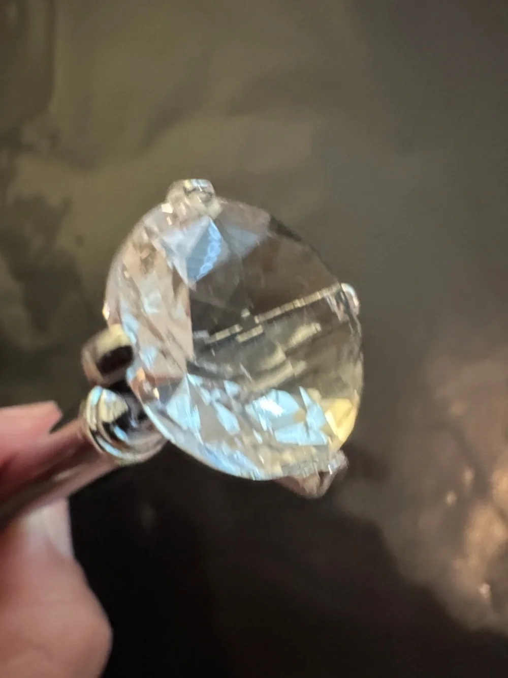 Crystal Top Silver Ballpoint Pen Qty1